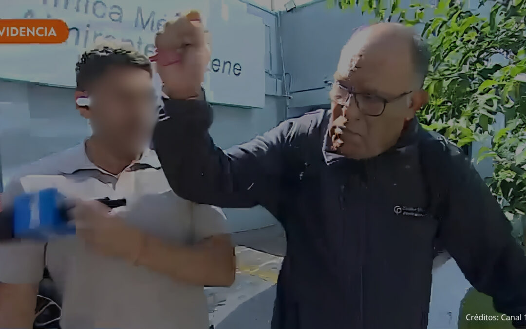 Periodista de Canal 13 es agredido durante cobertura de clausura de clínica en Providencia